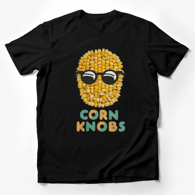 Cool Corn Cob Face T-Shirt, Funny Sunglasses Emoji Tee, Unisex Graphic Tee Male T-Shirt