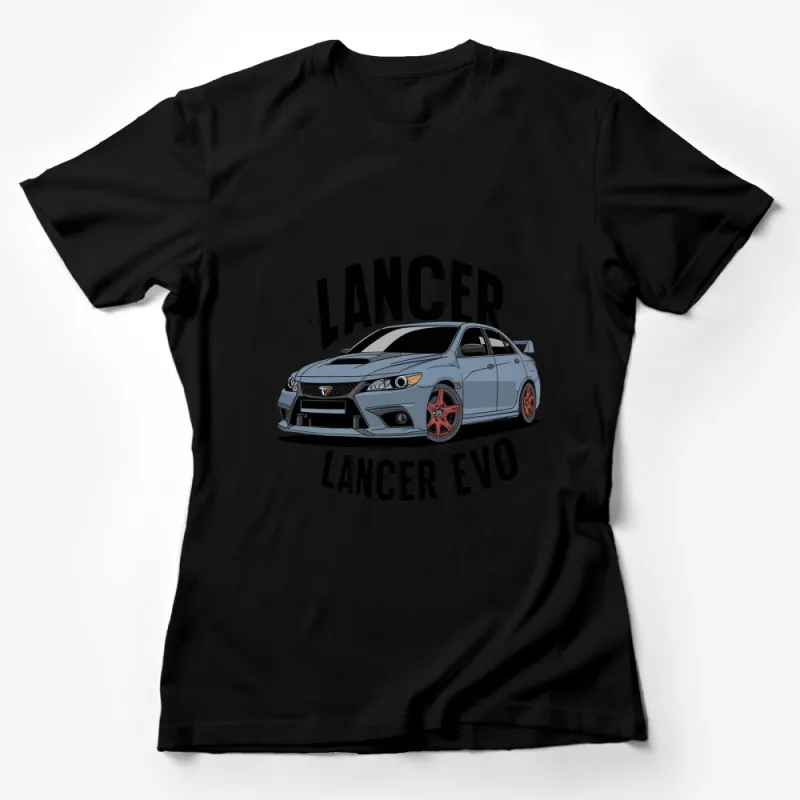 Lancer Evo Car T-Shirt, Automotive Enthusiast, Rally Car Fan Apparel, Performance Vehicle Graphic Tee Female T-Shirt