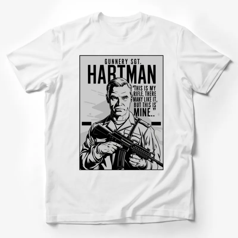 Gunnery Sgt. Hartman Rifle Quote T-Shirt, Full Metal Jacket Inspired, Military Style Tee, Unique Graphic Shirt, Iconic Movie Apparel Male T-Shirt