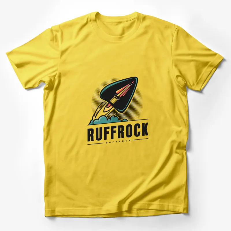 Ruffrock Rocket Launch Graphic T-Shirt, Trendy Space Design Tee, Cool Rocketship Shirt for All Ages Male T-Shirt