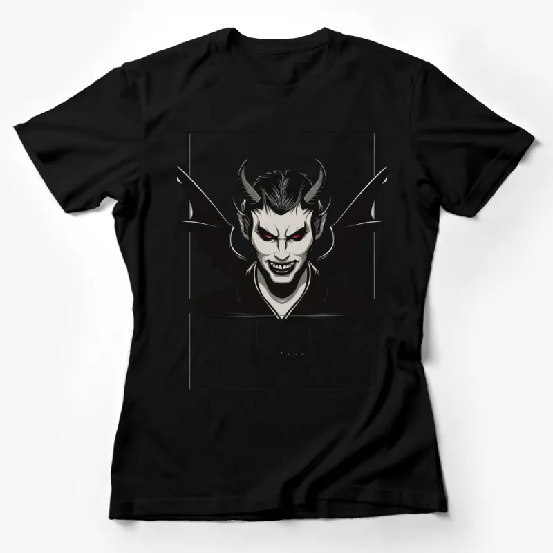 K-Drama Devil Graphic Tee, Unisex T-Shirt, Unique Korean Drama Inspired Design, Bold Monochrome Style Female T-Shirt