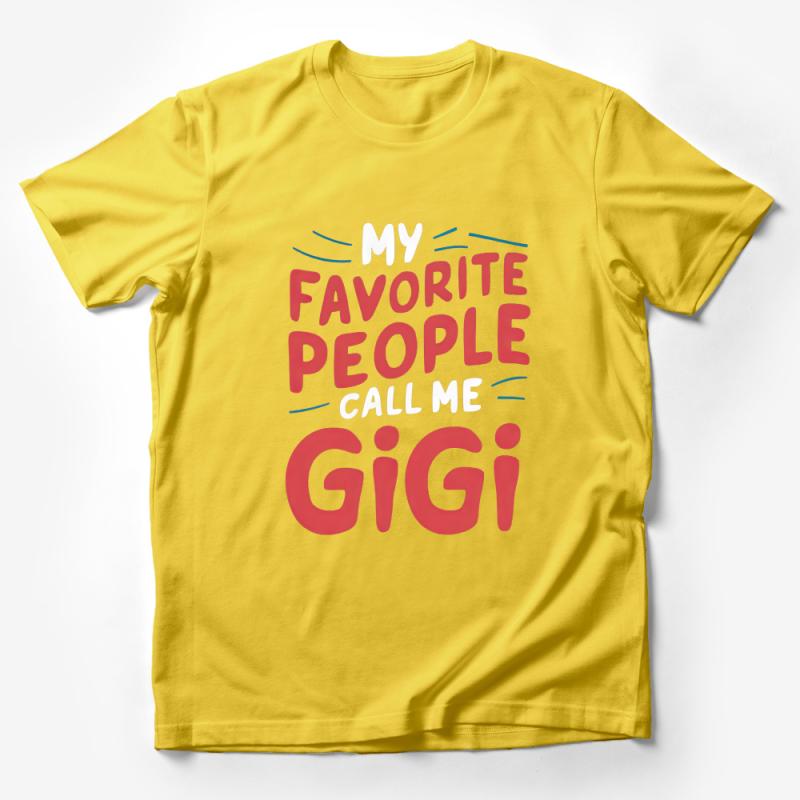 Gigi T-Shirt, My Favorite People Call Me Gigi, Red and Blue, Family Love Tee, Gift for Grandmother, Casual Graphic Shirt, Women's Top Male T-Shirt