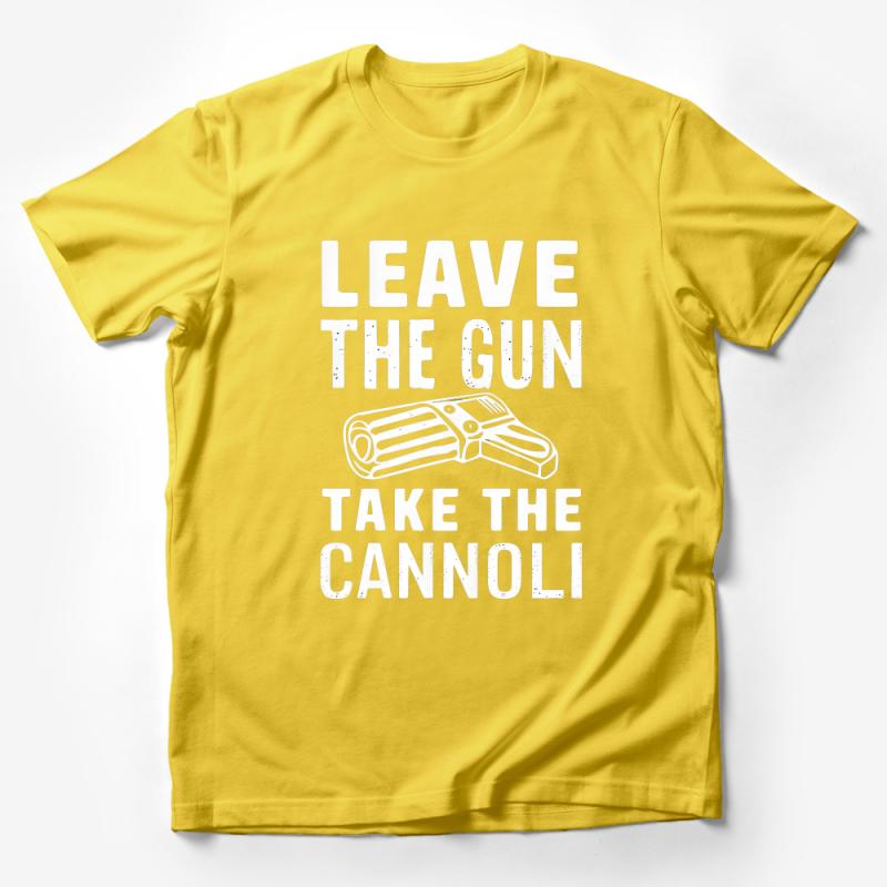 Leave the Gun Take the Cannoli T-Shirt, Classic Movie Quote Tee, Funny Mobster Shirt, Unique Film Lover Gift, Unisex Adult Clothing Male T-Shirt