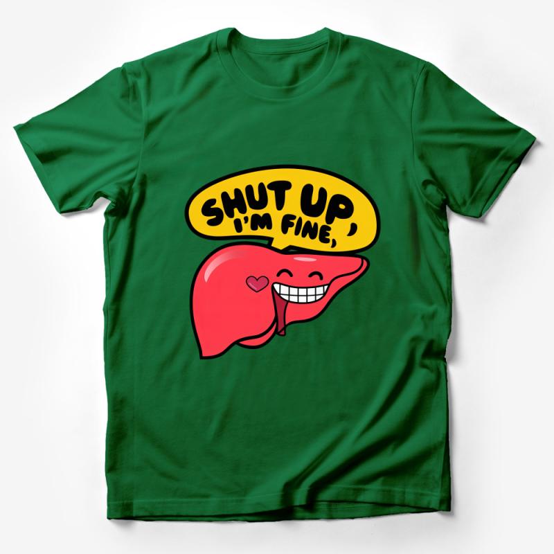 Funny Tongue Out T-Shirt, Sarcastic Shut Up I'm Fine Graphic Tee, Unisex Casual Streetwear, Quirky Shirt with Bold Statement Male T-Shirt