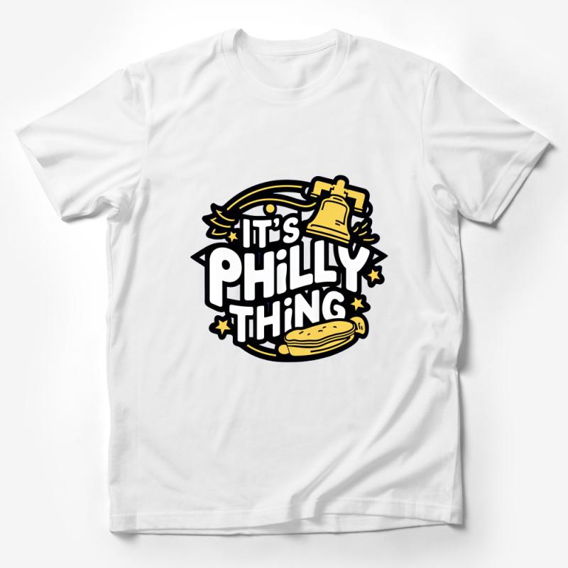 Philly Themed T-Shirt, It's A Philly Thing Bell and Cheesesteak Design, Graphic Tee for Philadelphia Fans Male T-Shirt