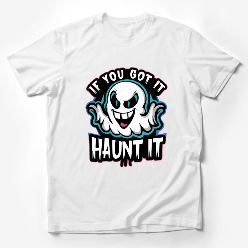 Ghost Graphic Tee, Spooky If You Got It, Haunt It T-Shirt, Halloween Shirt, Ghost Lover Gift, Casual Streetwear, Unisex Apparel Male T-Shirt