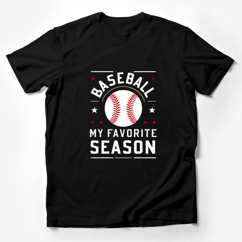 Baseball T-Shirt My Favorite Season Graphic Tee for Sports Fans Unisex Casual Wear Male T-Shirt