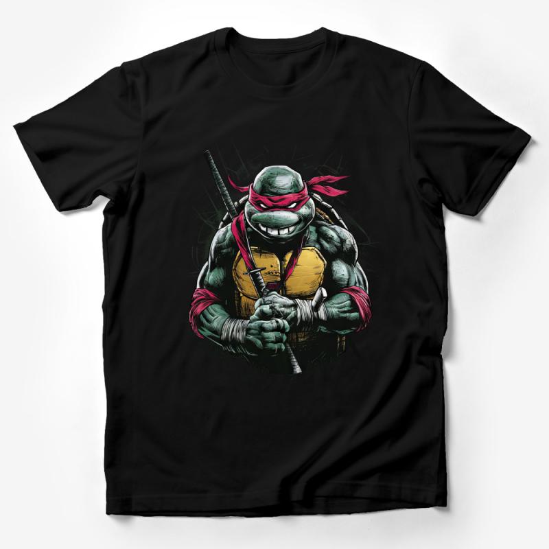 Ninja Turtle Fan Art Graphic Tee, Cool Cartoon Martial Arts T-Shirt, Unique Illustrated Streetwear Male T-Shirt