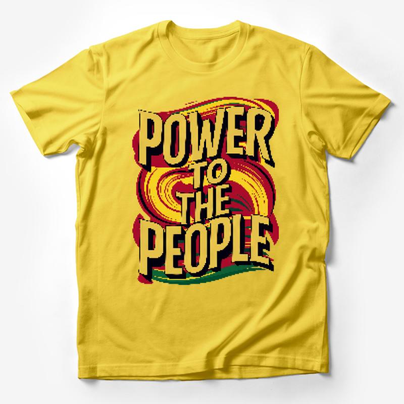 Retro Power to the People T-Shirt, Bold Activist Statement Tee, Vintage Graphic Shirt, Unisex Social Movement Apparel Male T-Shirt