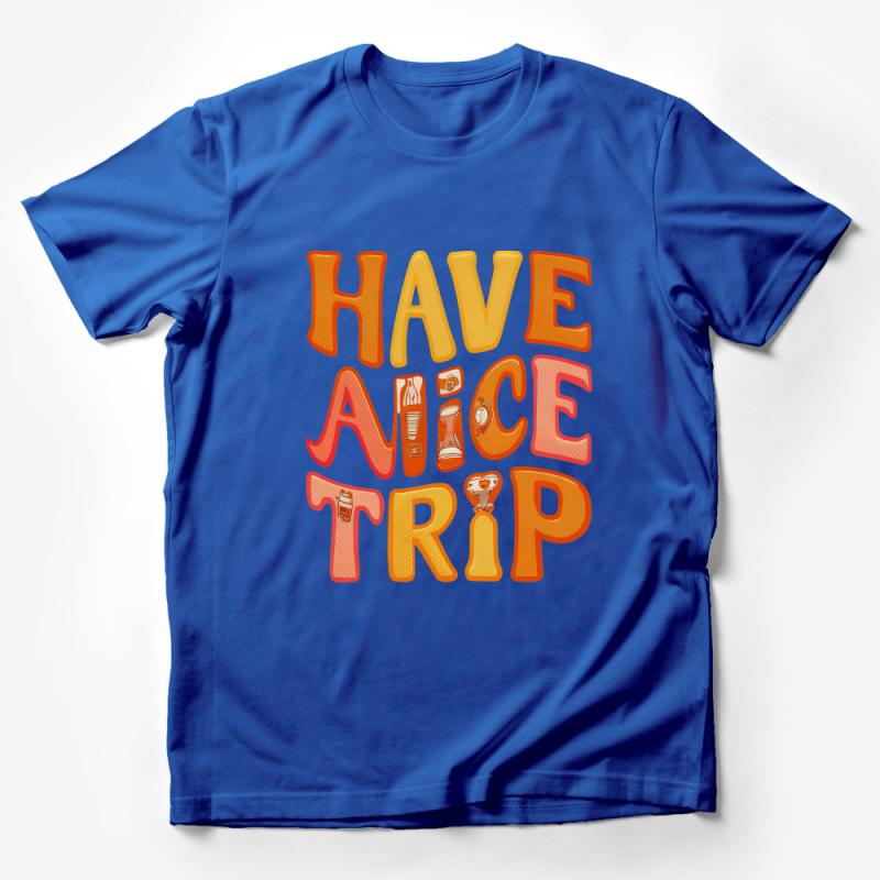 Vintage Style Travel T-Shirt, Have A Nice Trip Quirky Graphic Tee, Retro Road Trip Casual Shirt, Unisex Hipster Top, Fun Gift Idea Male T-Shirt