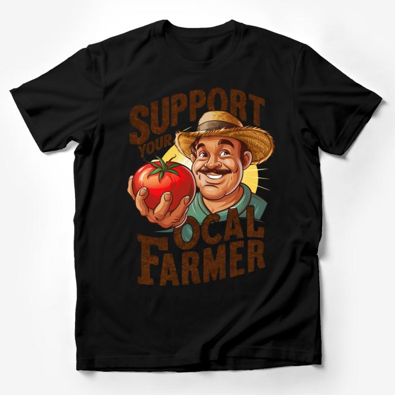 Support Local Farmer T-Shirt, Fresh Produce Lover Tee, Agricultural Worker Gift, Farm Life Unisex Shirt, Eco-Friendly Farming Apparel Male T-Shirt