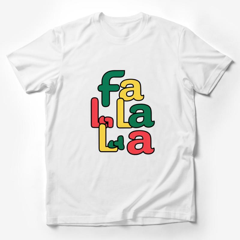 Fa La La Christmas T-Shirt, Holiday Season Festive Tee, Colorful Typography, Casual Winter Apparel, Unisex Gift Idea Male T-Shirt