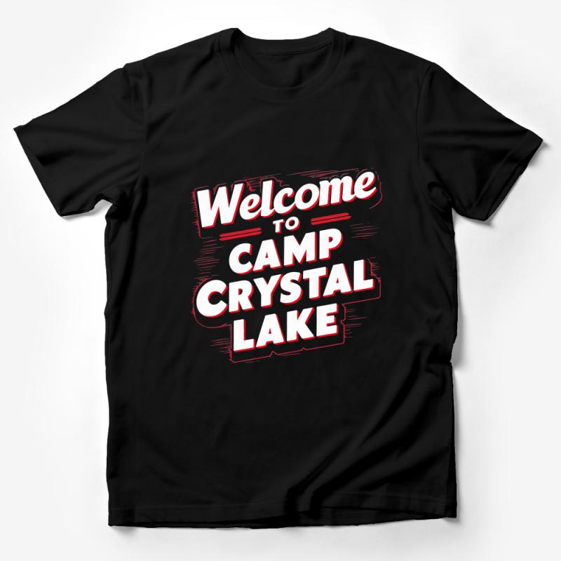 Welcome to Camp Crystal Lake T-Shirt, Horror Movie Inspired Casual Tee, Unisex Graphic Shirt for Fans Male T-Shirt