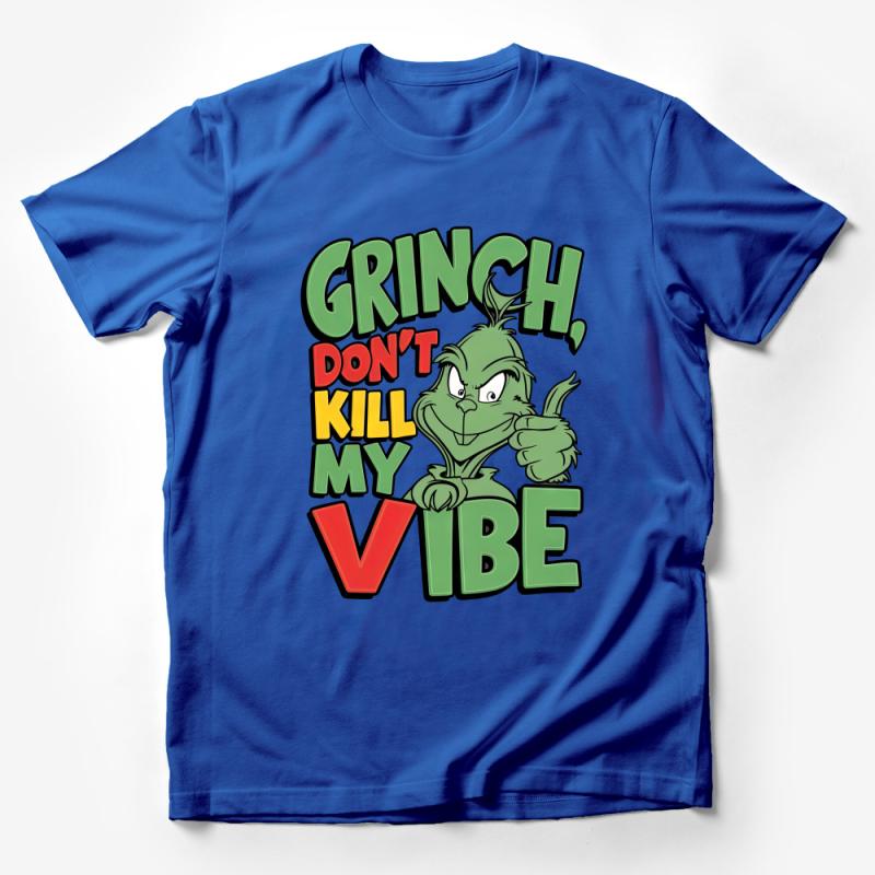 Grinch Don't Kill My Vibe T-Shirt, Funny Christmas Tee, Holiday Shirt for Adults, Festive Winter Top, Comfy Casual Graphic Shirt Male T-Shirt