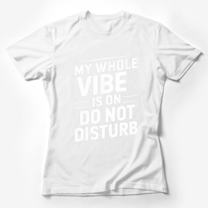 Funny Graphic Tee My Whole Vibe is On Do Not Disturb T-Shirt, Casual Unisex Statement Shirt, Gift, Modern Black and White Typography Female T-Shirt