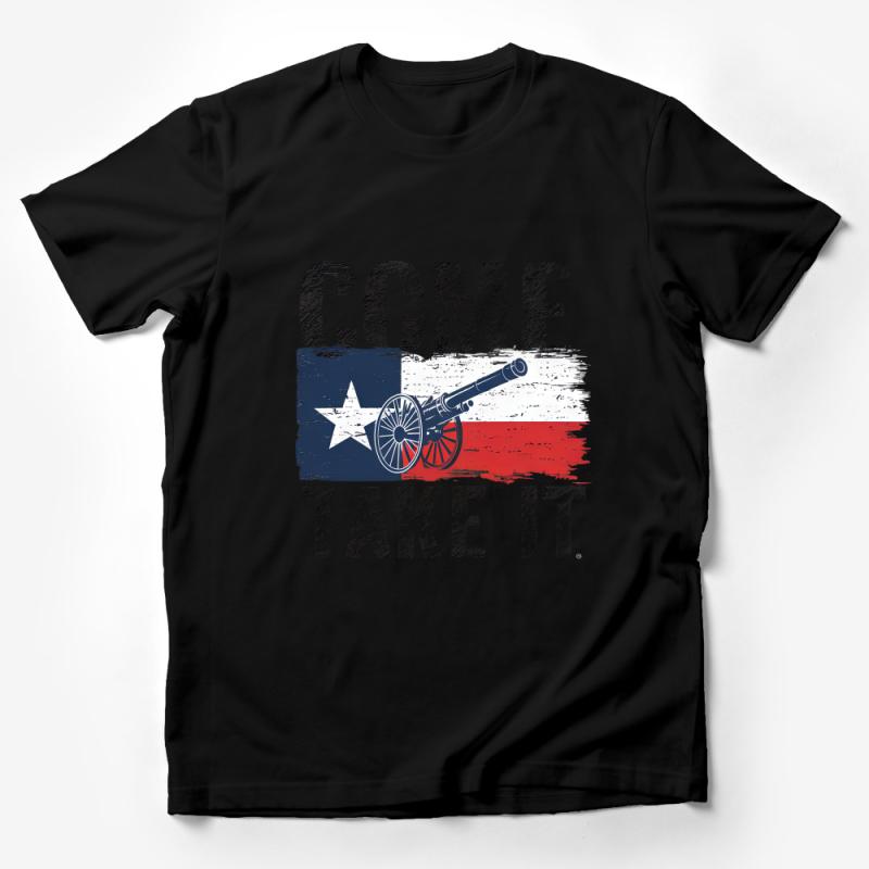 Vintage Come and Take It Flag T-Shirt, Texas Revolution Tee, Patriotic American History Top, Unisex Graphic Shirt Male T-Shirt