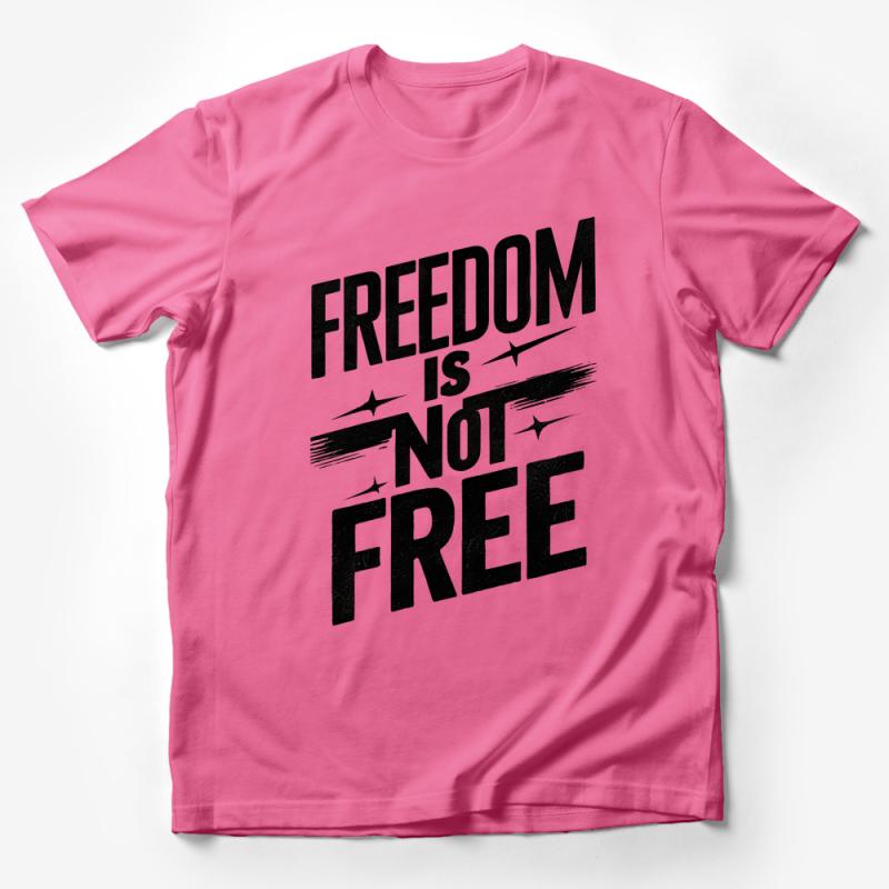 Patriotic T-Shirt Freedom Is Not Free Slogan, Military Support Unisex Tee, Veteran's Day Memorial Shirt, Star Spangled Banner Top Male T-Shirt