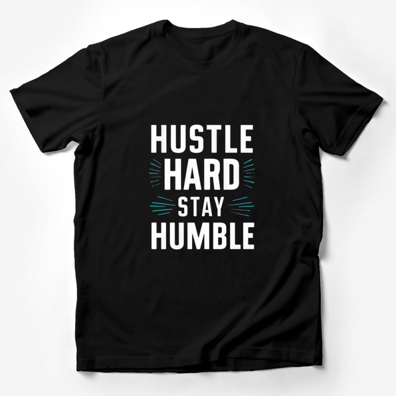 Hustle Hard Stay Humble T-Shirt, Inspirational Quote Tee, Motivational Shirt, Unisex Casual Tee, Gift for Entrepreneurs, Black Shirt Male T-Shirt