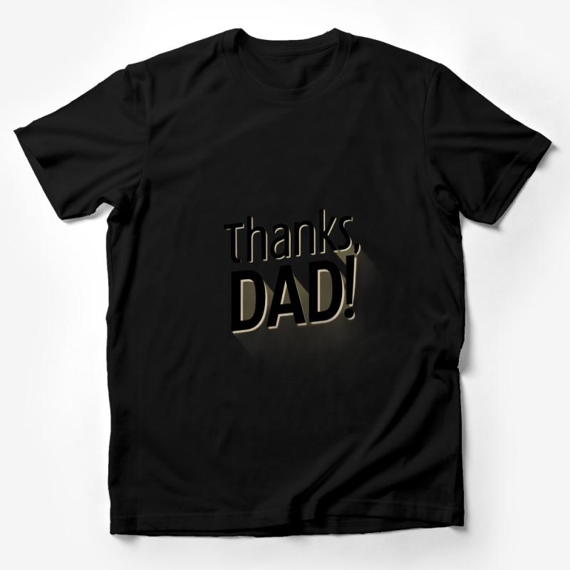 Father's Day Appreciation T-Shirt, Black and White Thanks Dad Tee, Casual Men's Graphic Shirt, Gift for Dad Male T-Shirt