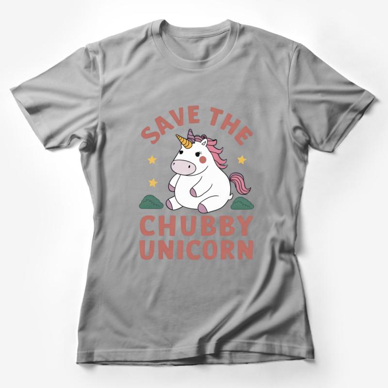 Save The Chubby Unicorn T-Shirt, Cute Rhino Conservation Tee, Funny Animal Lover Gift, Graphic Unisex Shirt Female T-Shirt