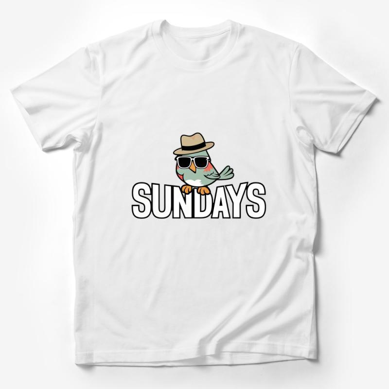 Hipster Owl T-Shirt, Funny Cartoon Owl with Hat and Sunglasses, Casual Weekend Tee, Sundays Relax Shirt, Unisex Graphic Tee Male T-Shirt