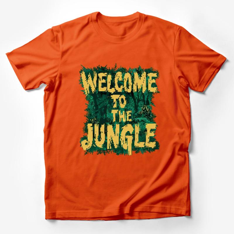 Welcome to the Jungle Graphic Tee, Unisex Nature Inspired T-Shirt, Adventure Outdoor Casual Apparel, Green Forest Print Shirt Male T-Shirt