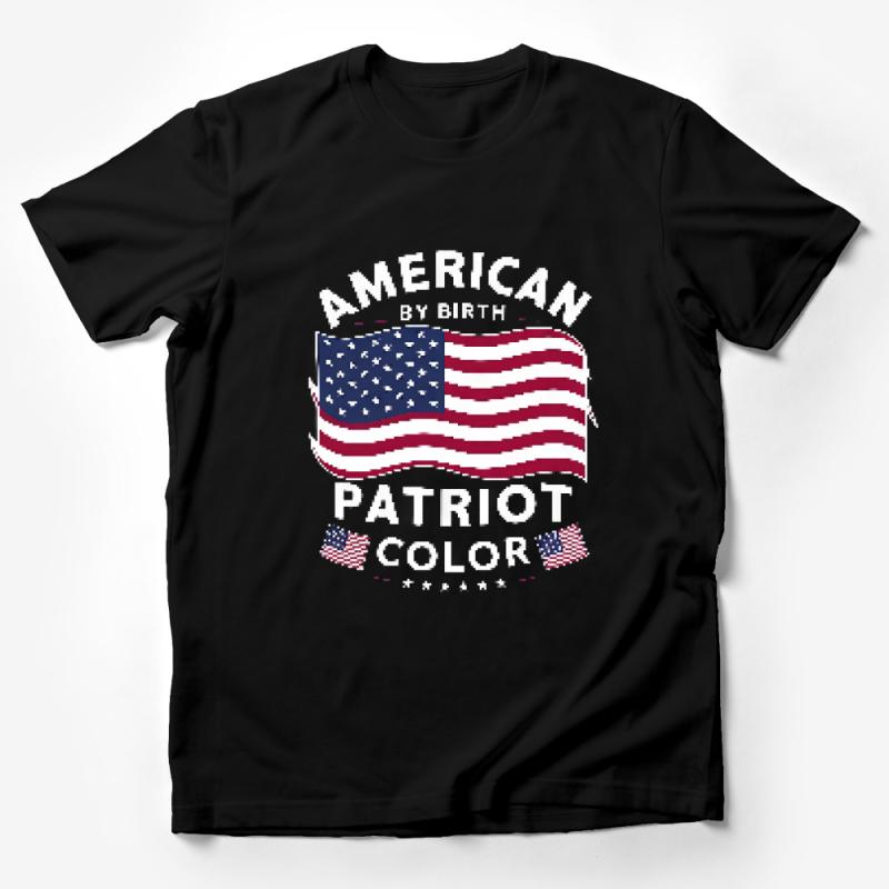 Patriotic American Flag T-Shirt, Distressed USA Flag, Unisex Cotton Tee, 4th of July Independence Day Apparel, Gift for Veterans Male T-Shirt