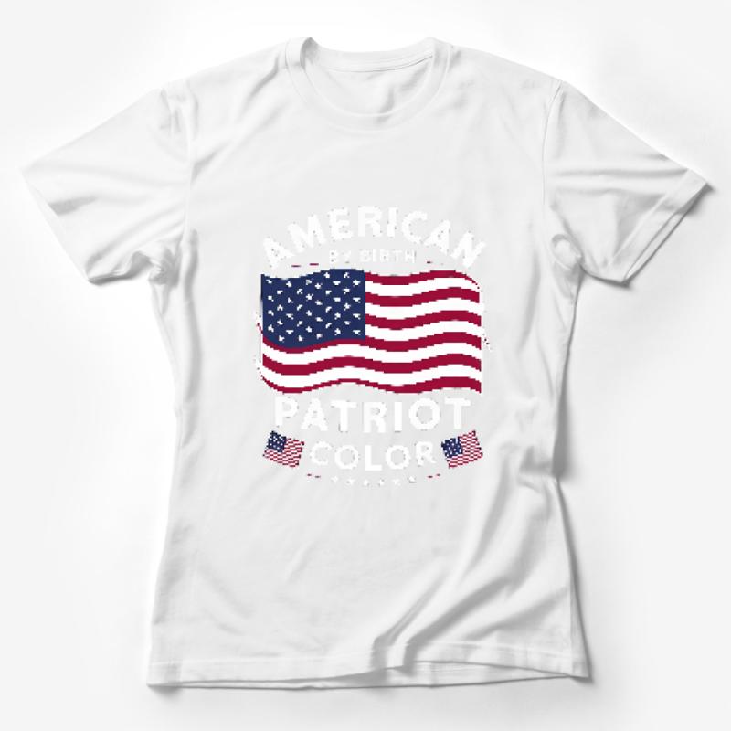 Patriotic American Flag T-Shirt, Distressed USA Flag, Unisex Cotton Tee, 4th of July Independence Day Apparel, Gift for Veterans Female T-Shirt