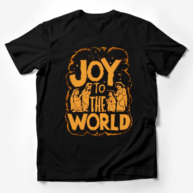 Joy to the World Christmas T-Shirt, Holiday Festive Tee, Unisex Graphic Shirt, Winter Celebratory Apparel for All Ages Male T-Shirt