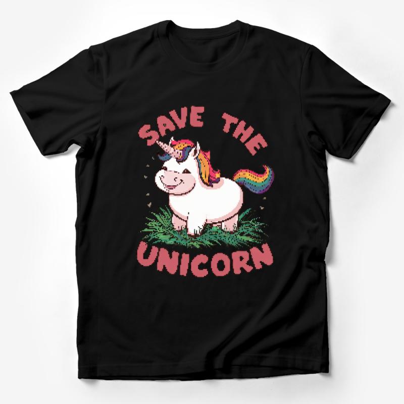 Save The Unicorn T-Shirt, Cute Fantasy Animal Tee, Rainbow Unicorn Lover Gift, Unique Graphic Shirt, Unisex Tee Male T-Shirt