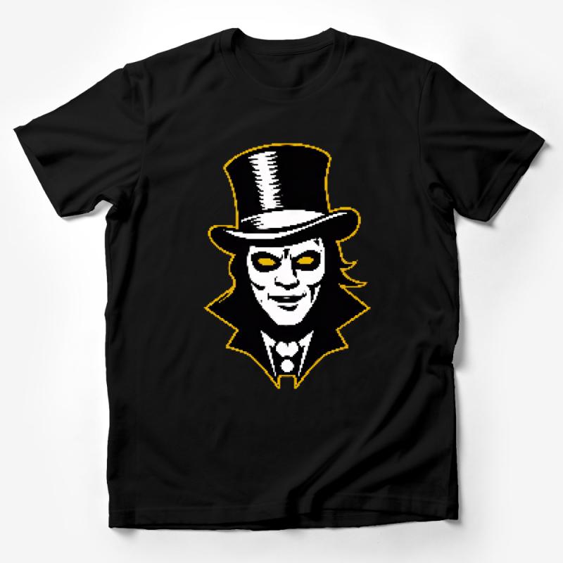 Vintage-Inspired Magician Graphic Tee, Men's Novelty T-Shirt, Unique Magic Show Shirt, Top Hat Gentleman Tee, Casual Streetwear Male T-Shirt