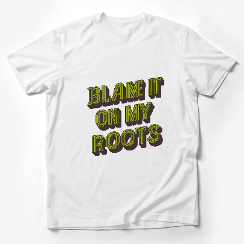 Country Music Inspired T-Shirt, Blame It On My Roots Graphic Tee, Vintage Style Casual Shirt Male T-Shirt