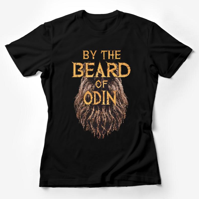 Bearded Odin Graphic Tee, Viking Mythology Inspired Shirt, Norse God Vintage Style T-Shirt, Unique Menswear, Gift for Him Female T-Shirt