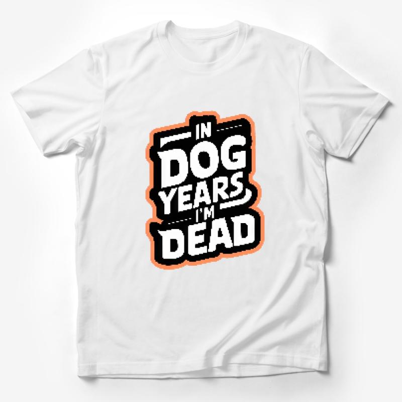 Funny Dog Years Birthday T-Shirt, Humorous Over the Hill Tee, Adult Birthday Gift, Casual Graphic Tee for Dog Lovers Male T-Shirt