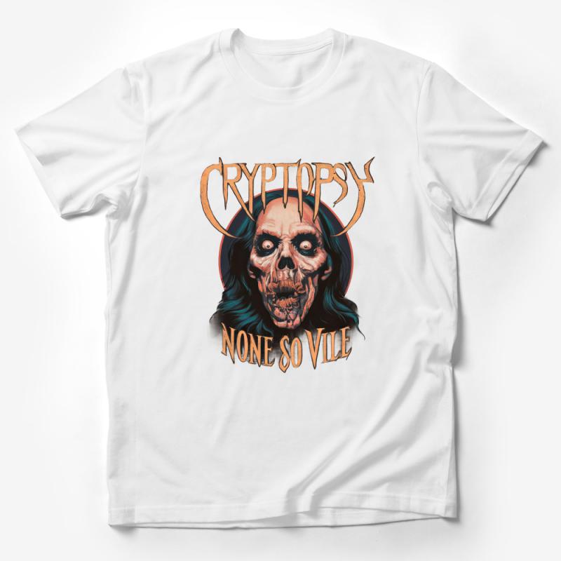 Cryptopsy Band T-Shirt, None So Vile Album Art Tee, Unisex Heavy Metal Shirt, Skull Graphic Rock Apparel Male T-Shirt