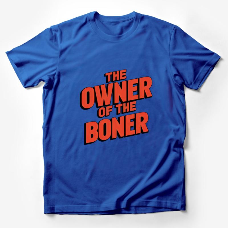 Funny Adult Humor T-Shirt, The Owner Of The Boner Graphic Tee, Bold Statement Shirt, Red and Black Male T-Shirt