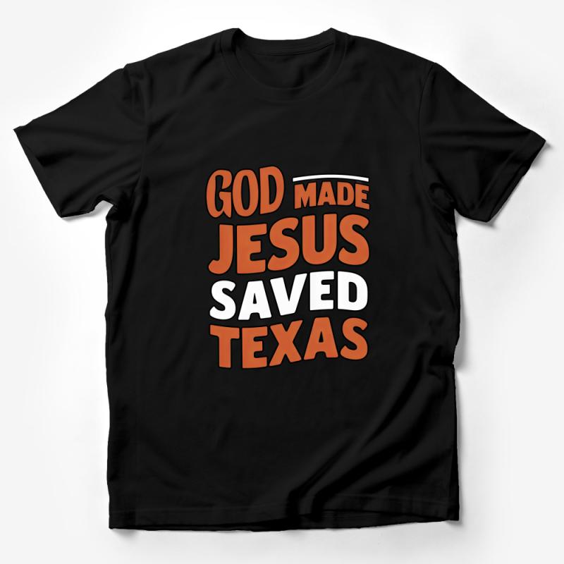 Texas Pride T-Shirt God Made, Jesus Saved - Graphic Tee for Texans, Christian Faith Shirt, Unisex Casual Wear, Gift Idea Male T-Shirt