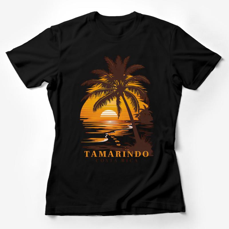 Tamarindo Costa Rica Sunset Palm Tree Graphic Tee, Tropical Beach Vacation Shirt, Unisex Travel T-Shirt, Summer Clothing Female T-Shirt