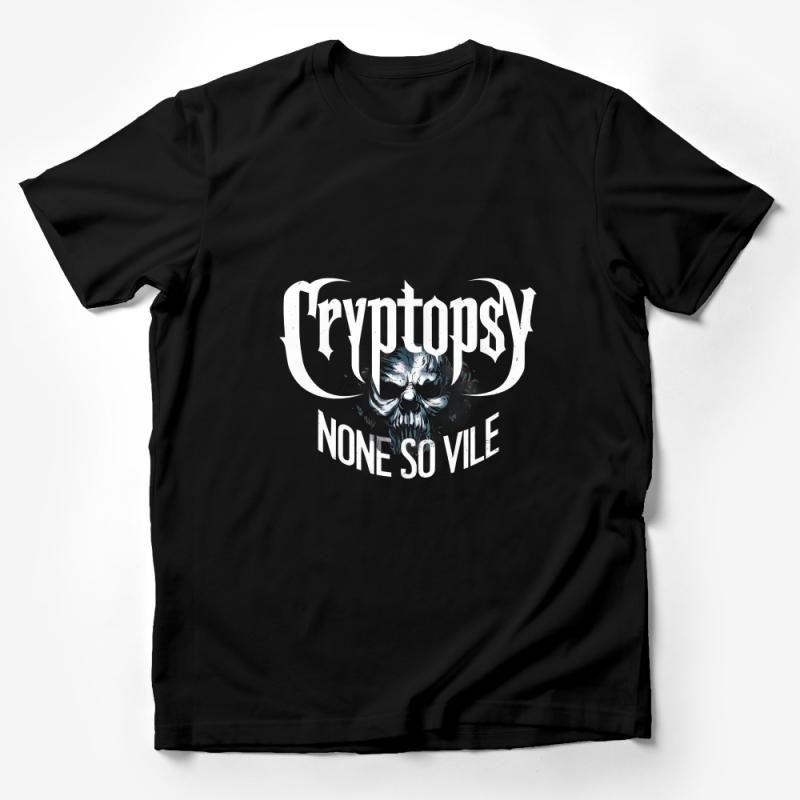 Unisex Cryptops Band Tee, None So Vile Album Art, Grunge Metal Graphic T-Shirt, Rock Music Fan Apparel Male T-Shirt