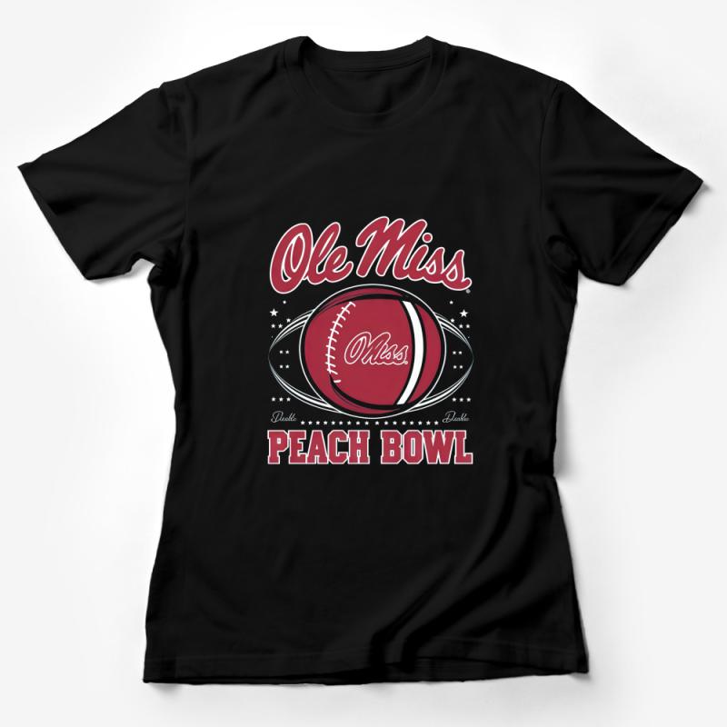 Ole Miss Peach Bowl Graphic T-Shirt, College Football Game Day Tee, Vintage Sports Tailgate Apparel, Unisex Fan Wear Female T-Shirt