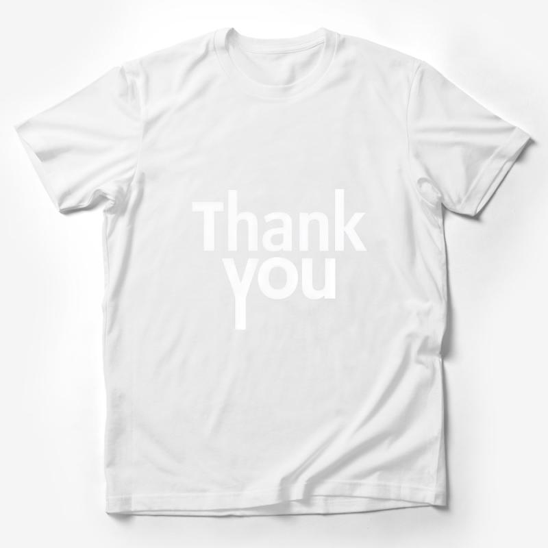 Thank You T-Shirt, Minimalist Appreciation Tee, Unisex Gratitude Top, Casual Statement Shirt, Trendy Simple Fashion, Black and White Male T-Shirt