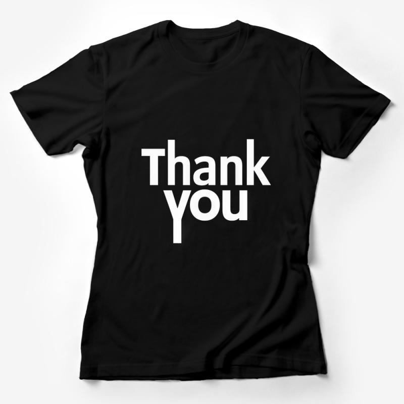 Thank You T-Shirt, Minimalist Appreciation Tee, Unisex Gratitude Top, Casual Statement Shirt, Trendy Simple Fashion, Black and White Female T-Shirt