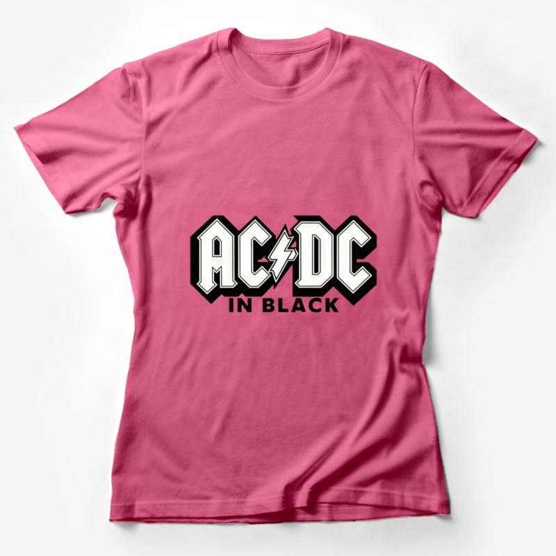 Vintage AC/DC In Black Logo T-Shirt, Classic Rock Band Tee, Unisex Music Fan Apparel, Gift for Rockers Female T-Shirt