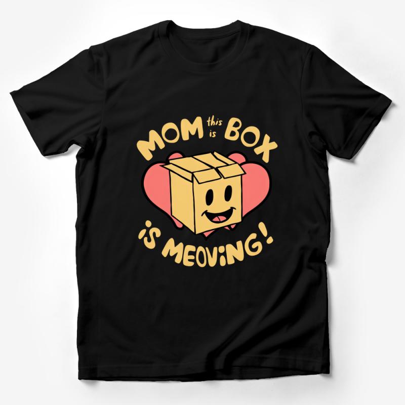 Funny Mom Shirt, Mom This is Box is Meowing, Cat Lover Tee, Cute Mother's Day Gift, Whimsical Graphic T-Shirt Male T-Shirt