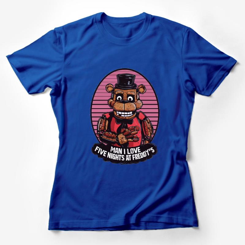 Vintage Style Freddy's Game Tee, Retro Gamer Shirt, Unisex T-Shirt, Fan Art Apparel, Unique Gaming Gifts Female T-Shirt