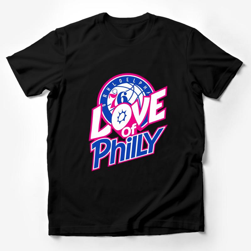 Philadelphia Love of Philly T-Shirt, Vibrant City Pride Graphic Tee, Unisex Casual Wear Male T-Shirt