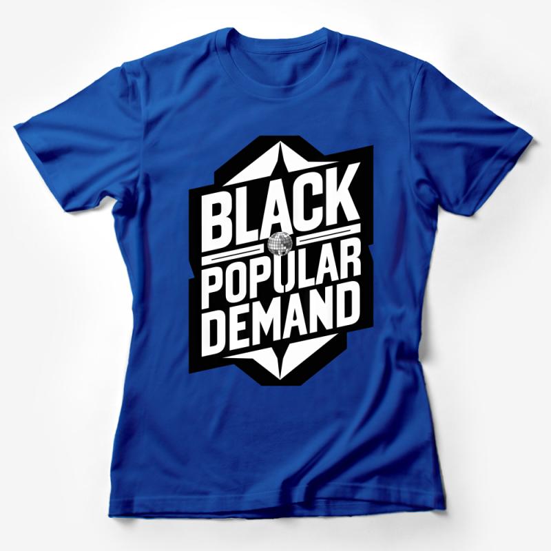 Unisex Black Popular Demand T-Shirt, Vintage Style Text Tee, Disco Ball Graphic Shirt, Casual Wear Top, Unique Fashion Statement Tee Female T-Shirt