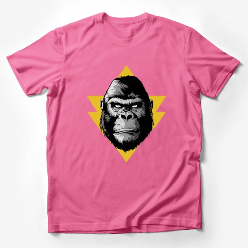 Gorilla Face T-Shirt, Bold Graphic Tee, Wildlife Animal Print, Unisex Cotton Shirt, Streetwear Style, Urban Jungle Apparel, Gift Idea Male T-Shirt