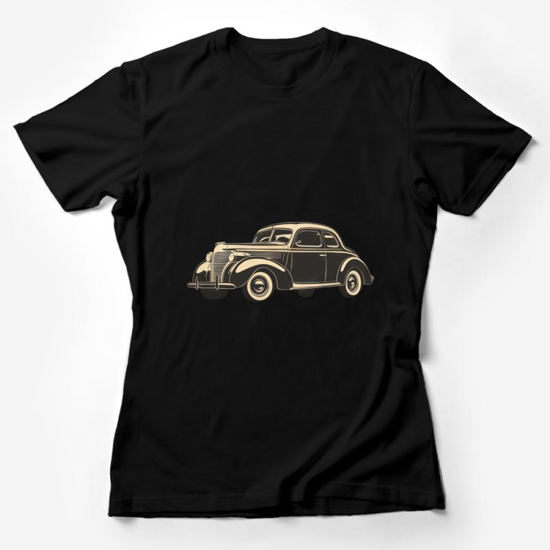 Vintage Car T-Shirt, Classic Automobile Tee, Retro Car Enthusiast Gift, Collector's Casual Wear, Unisex Cotton Shirt, Unique Auto Design Female T-Shirt