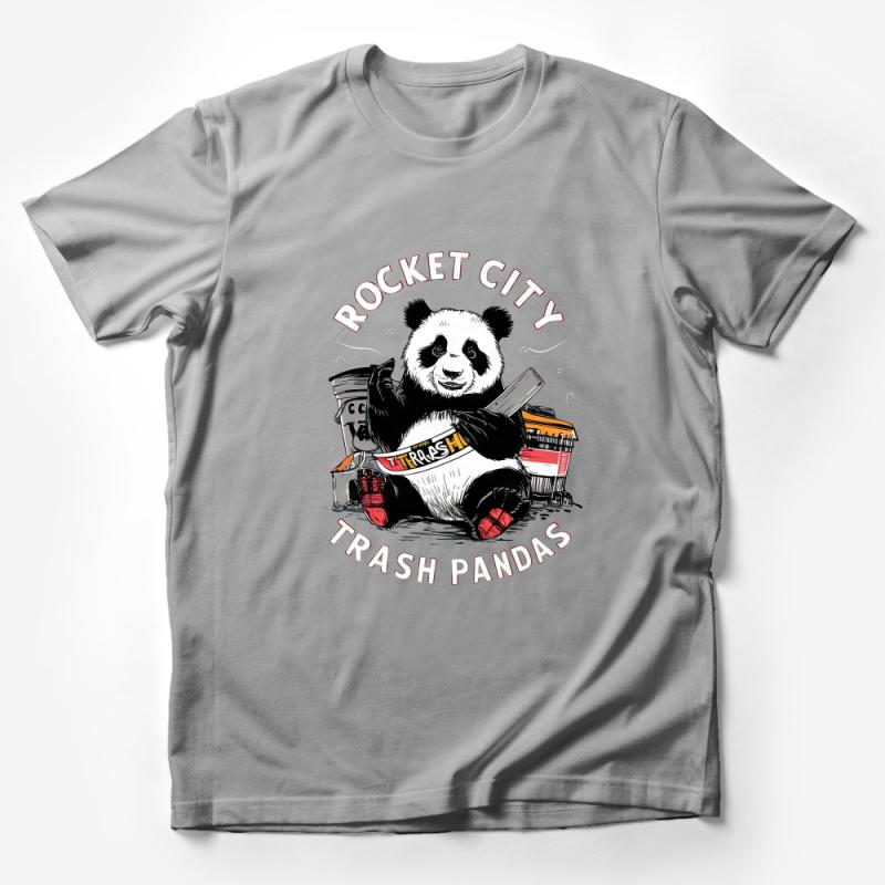 Novelty Trash Panda T-Shirt, Urban Wildlife Rocket City Panda, Unique Panda Tee, Gift for Animal Lovers, Street Art Inspired Shirt Male T-Shirt